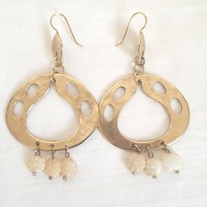 Vintage BJ Gold Large Hoops